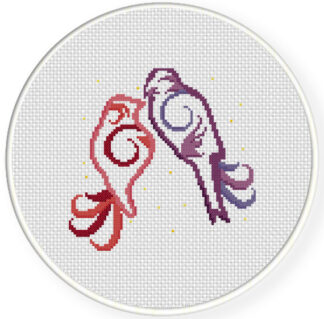 Love Birds Cross Stitch Pattern