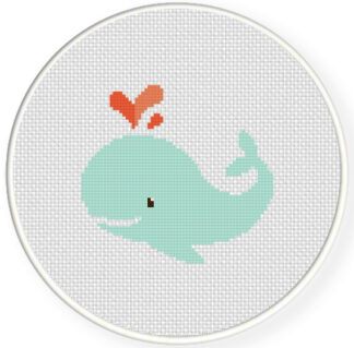 Love Whale Cross Stitch Pattern
