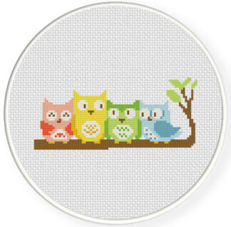 Owl Friends Cross Stitch Pattern