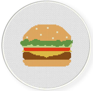 Yummy Burger Cross Stitch Pattern