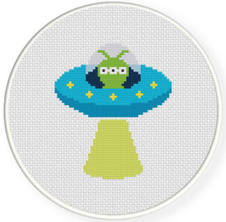 Alien UFO Cross Stitch Pattern