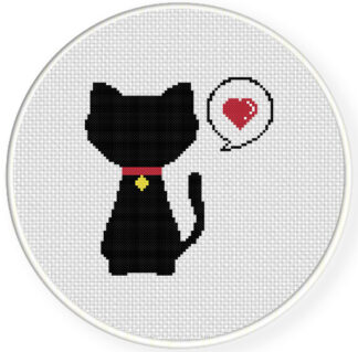 Charts Club Members Only: Cat Silhouette Cross Stitch Pattern