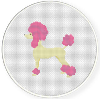 Charts Club Members Only:Color Poodle Cross Stitch Pattern