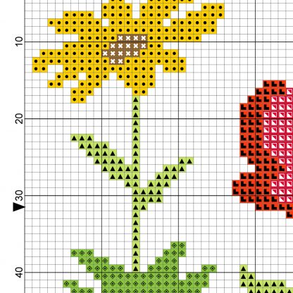 Charts Club Members Only: Country Flowers Cross Stitch Pattern – Daily ...