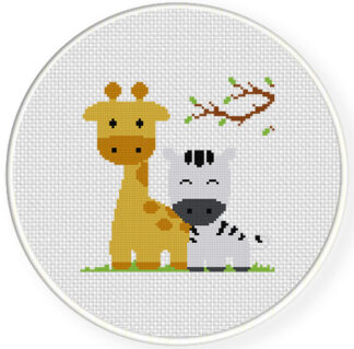 Charts Club Members Only: Giraffe And Zebra Cross Stitch Pattern