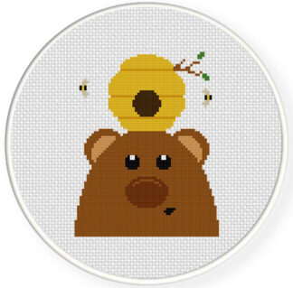 Charts Club Members Only: Honey Bear Cross Stitch Pattern