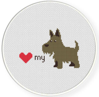 Charts Club Members Only: Love my Yorkie Cross Stitch Pattern