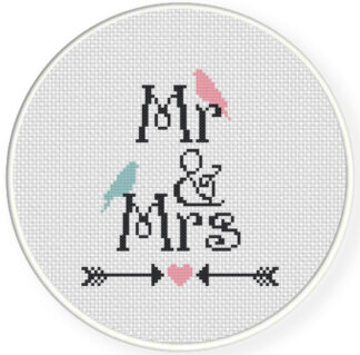 Mr And Mrs Cross Stitch Pattern