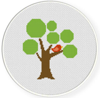 Charts Club Members Only: Round Tree Cross Stitch Pattern