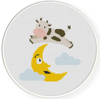 Charts Club Members Only: Cow Jumped over the Moon Cross Stitch Pattern