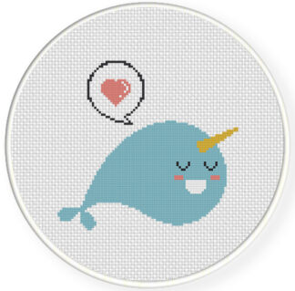 Cute Narwhal Cross Stitch Pattern