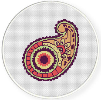 Charts Club Members Only: Deco Paisley Cross Stitch Pattern