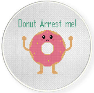 Donut Arrest Me Cross Stitch Pattern