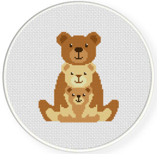 Charts Club Members Only: Family Bear Cross Stitch Pattern