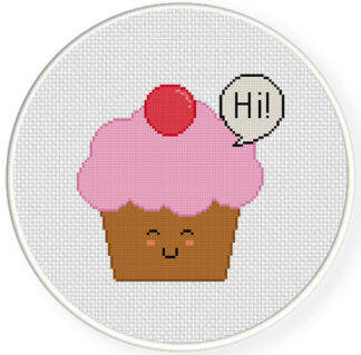 Friendly Cupcake Cross Stitch Pattern