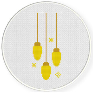 Hanging Christmas Lights Cross Stitch Pattern