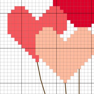 Hearts Away Cross Stitch Pattern – Daily Cross Stitch