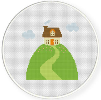 House on a Hill Cross Stitch Pattern