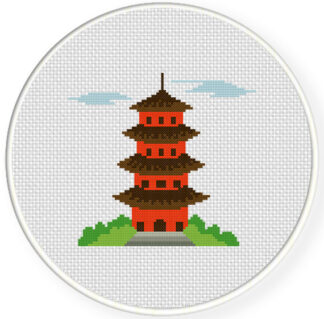 Charts Club Members Only: Pagoda Cross Stitch Pattern