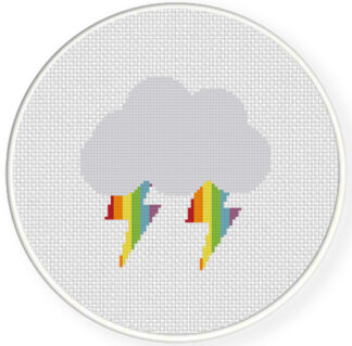 Rainbow Thunder Cross Stitch Pattern