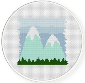 Snow Caps Cross Stitch Pattern