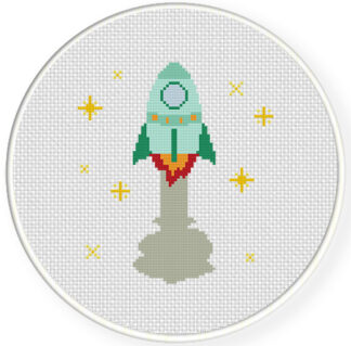 Spaceship Cross Stitch Pattern