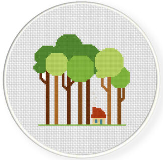 Tall Trees Cross Stitch Pattern