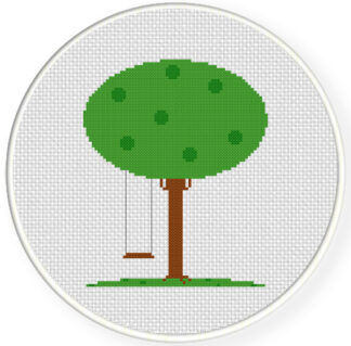 Tree Swing Cross Stitch Pattern