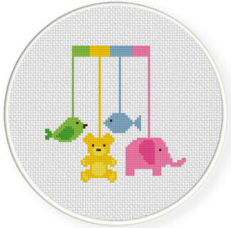 Charts Club Members Only: Baby Mobile Cross Stitch Pattern