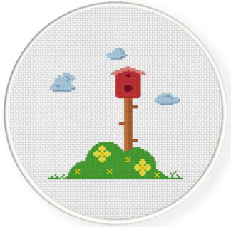 Charts Club Members Only: Bird House Scene Cross Stitch Pattern