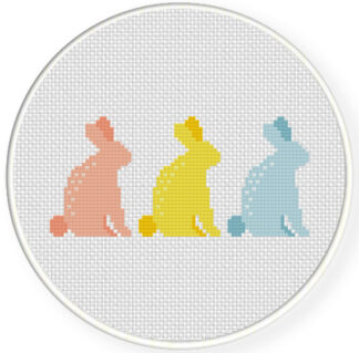 Charts Club Members Only: Bunny Colors Cross Stitch Pattern