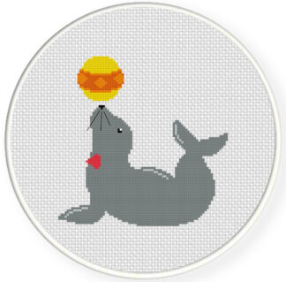 Charts Club Members Only: Carnival Seal Cross Stitch Pattern