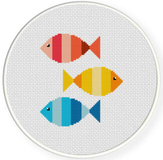 Colorful Fishies Cross Stitch Pattern