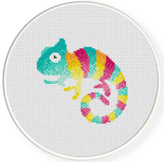 Charts Club Members Only: Cute Chameleon Cross Stitch Pattern