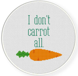 Charts Club Members Only: I Don't Carrot All Cross Stitch Pattern