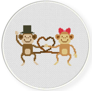 Charts Club Members Only: Love Monkey Cross Stitch Pattern