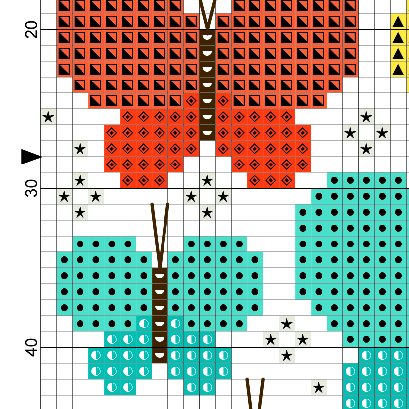 Pretty Butterflies Cross Stitch Pattern Daily Cross Stitch