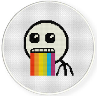 Puking Rainbows Cross Stitch Pattern