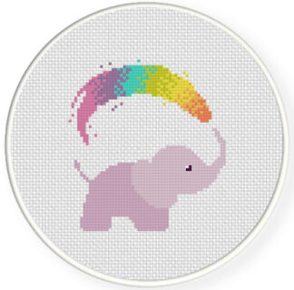 Rainbow Shower Cross Stitch Pattern