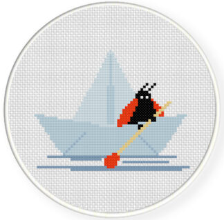 Sailing Lady Bug Cross Stitch Pattern