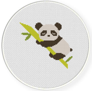 Sleepy Panda Cross Stitch Pattern