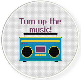Turn Up The Music Cross Stitch Pattern
