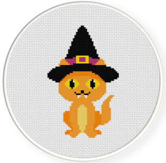 Charts Club Members Only: Witch Kitty Cross Stitch Pattern
