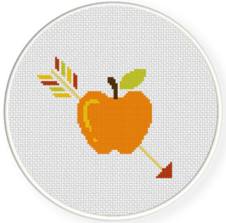Arrow on Apple Cross Stitch Pattern