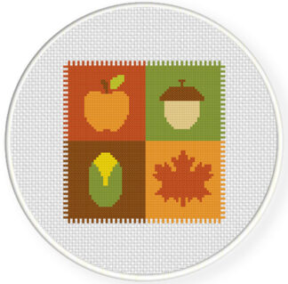 Charts Club Members Only: Autumn Quilt Cross Stitch Pattern