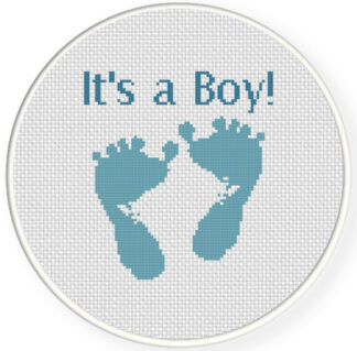 Charts Club Members Only:Baby Boy Feet Cross Stitch Pattern