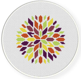 Colorful Bloom Cross Stitch Pattern