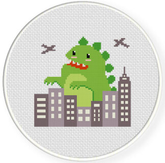 Cute-zilla Cross Stitch Pattern