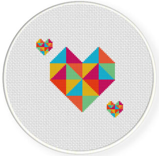 Charts Club Members Only: Geometric Heart Cross Stitch Pattern