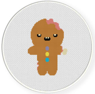 Gingerbread Zombie Cross Stitch Pattern